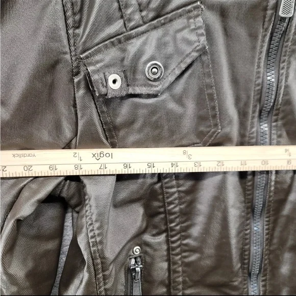 Premium Lounge Heavy Lined Jacket Coat Brown Pockets Hood Zip Men Large
